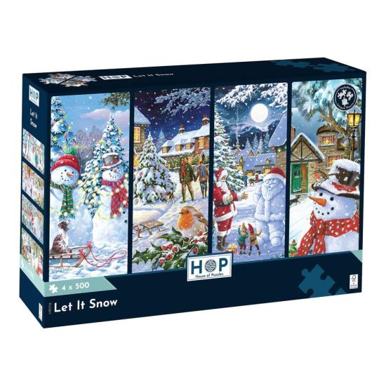 Puzzle House Of Puzzles Let It Snow  4 x 500 Teile