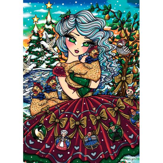 Jacarou 12 Tage Weihnachtspuzzle mit 1000 Teilen