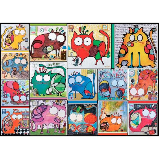 Jacarou-Puzzle „Jedem seine Katze“ mit 1000 Teilen