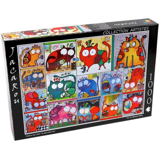 Jacarou-Puzzle „Jedem seine Katze“ mit 1000 Teilen