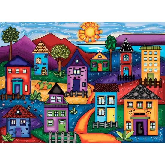 Jacarou Häuser im Tal Puzzle 1000 Teile