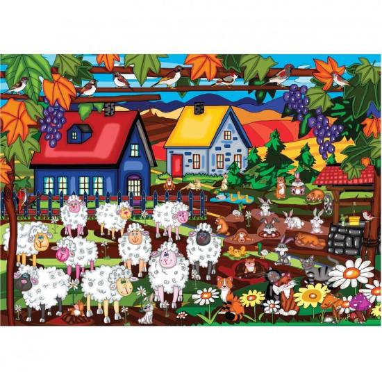 Jacarou Puzzle Zehn Schafe und mehr als 2000 Teile