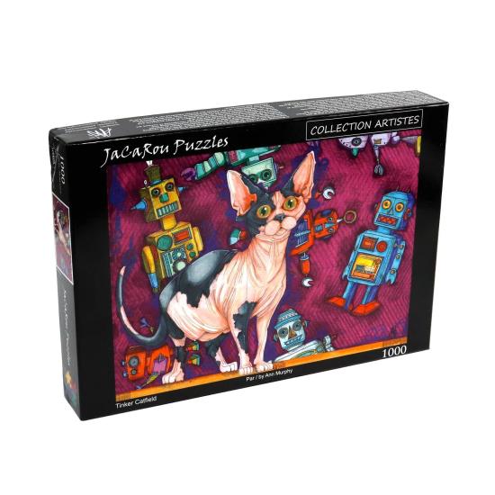 Jacarou Katze und Roboter Puzzle 1000 Teile