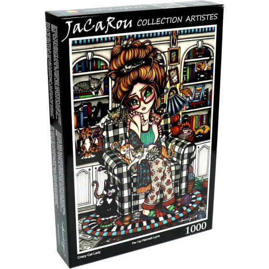 Jacarou Die verrückte Katzendame Puzzle 1000 Teile Jacarou Die verrückte Katzendame Puzzle 1000 Teile