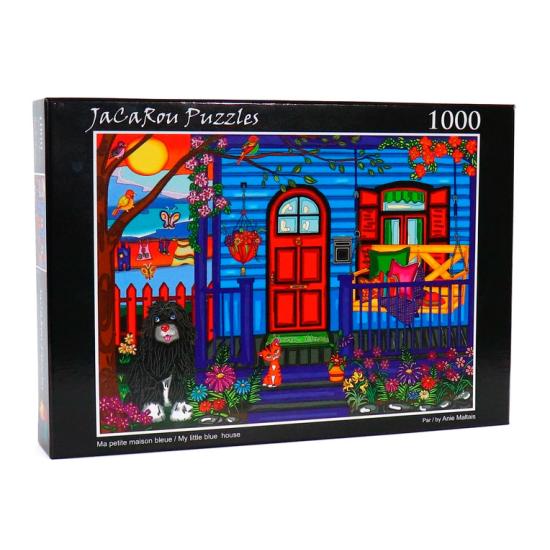 Puzzle Jacarou Mein kleines blaues Haus 1000 Teile