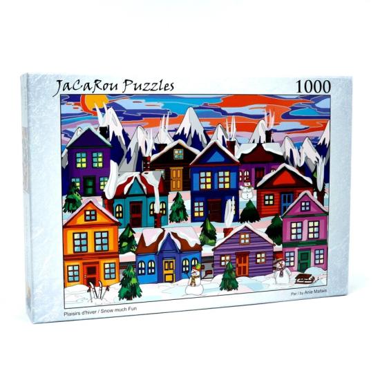 Sehr lustiges Jacarou-Schneepuzzle mit 1000 Teilen