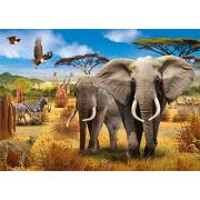 Jumbo-Puzzle Tiere der afrikanischen Savanne 500 Teile