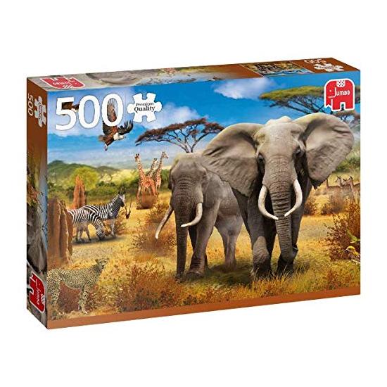 Jumbo-Puzzle Tiere der afrikanischen Savanne 500 Teile