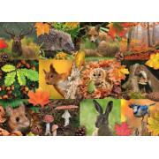 Jumbo-Puzzle Herbsttiere 1000 Teile