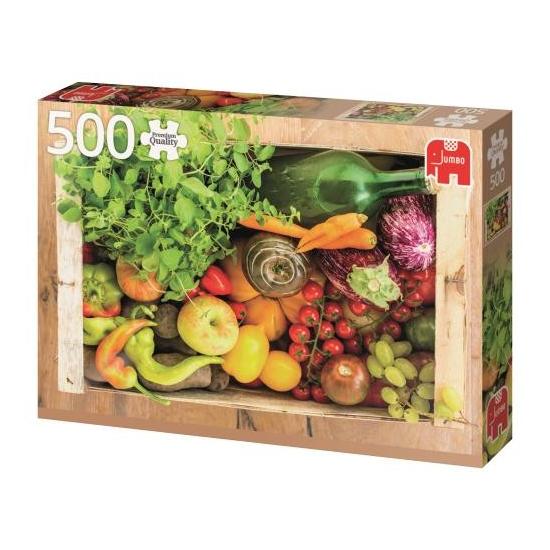 Jumbo-Puzzle-Box mit Gemüse und Obst mit 500 Teilen