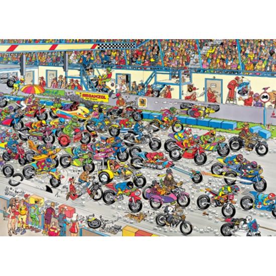 1000-teiliges Jumbo-Puzzle „Motorradrennen“.