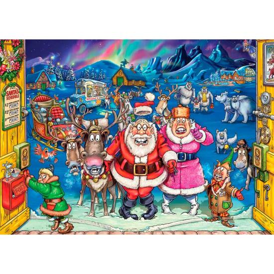 Jumbo-Puzzle Weihnachtsinspektor-Elf 1000 Teile