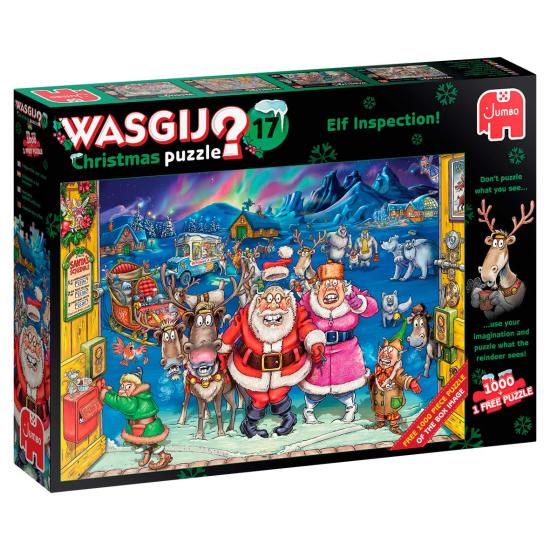 Jumbo-Puzzle Weihnachtsinspektor-Elf 1000 Teile
