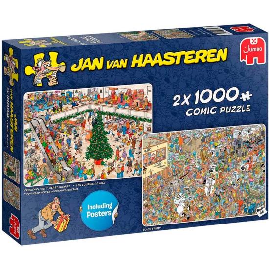 Weihnachtseinkauf Jumbo-Puzzle 2 x 1000 Teile