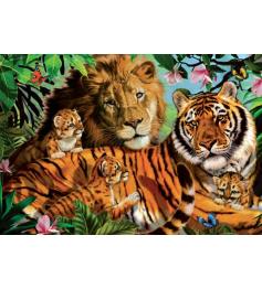 Jumbo-Puzzle Wildkatzen mit 1000 Teilen