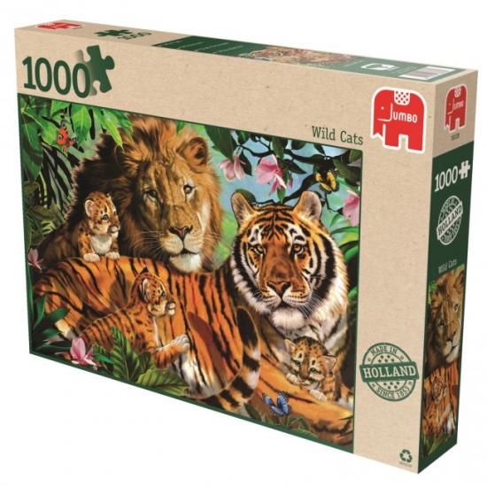 Jumbo-Puzzle Wildkatzen mit 1000 Teilen