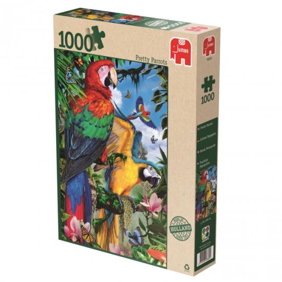 Jumbo-Puzzle Schöne Papageien mit 1000 Teilen