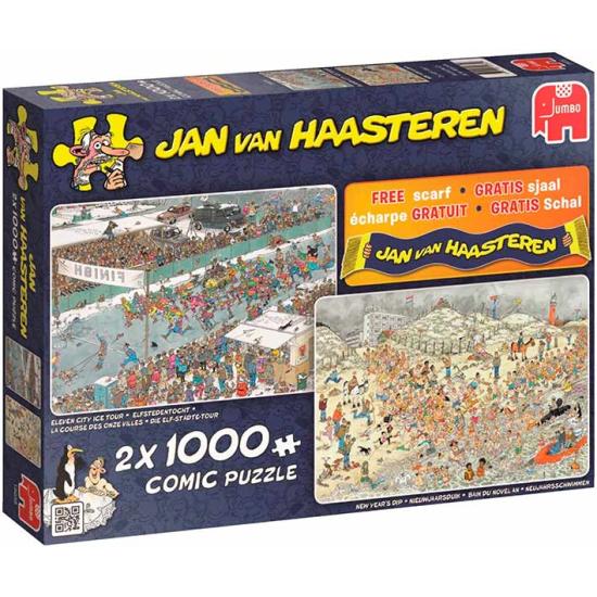 Jumbo-Winterspaß-Puzzle mit 2 x 1000 Teilen
