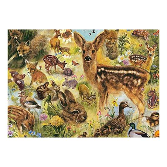 Jumbo-Puzzle Junge Wildtiere 1000 Teile