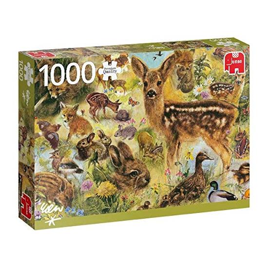 Jumbo-Puzzle Junge Wildtiere 1000 Teile
