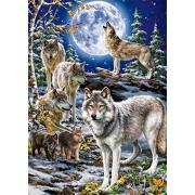 Wolfsrudel im Winter Jumbo-Puzzle 500 Teile