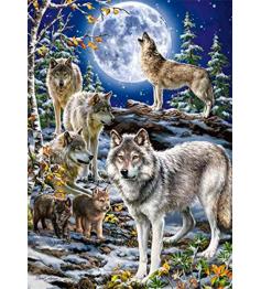 Wolfsrudel im Winter Jumbo-Puzzle 500 Teile