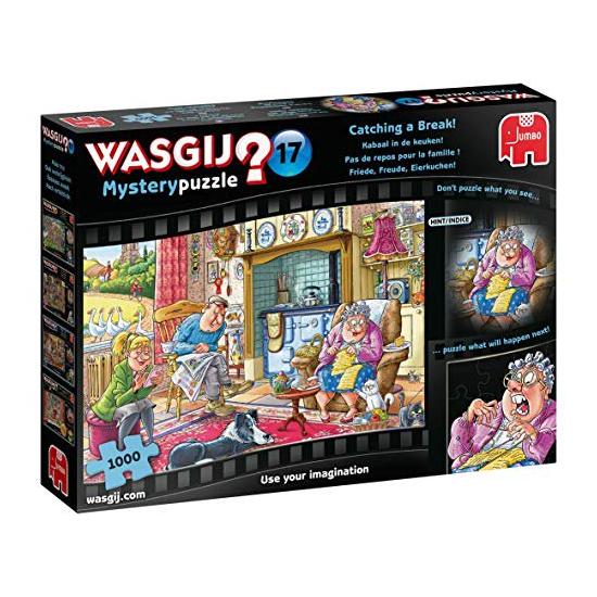 Jumbo-Puzzle-Rätsel, das eine Pause macht, mit 1000 Teilen