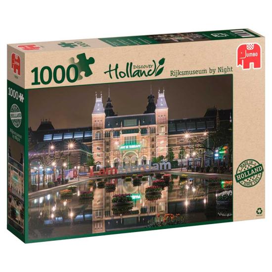 Jumbo-Puzzle Rijks Museum bei Nacht, Amsterdam 1000 Teile