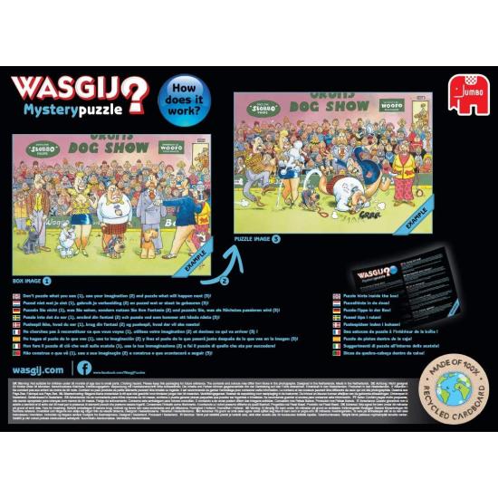 Jumbo-Rätsel-Puzzle „Grabing a Quick Bite Wasgij 1000 Pie“.