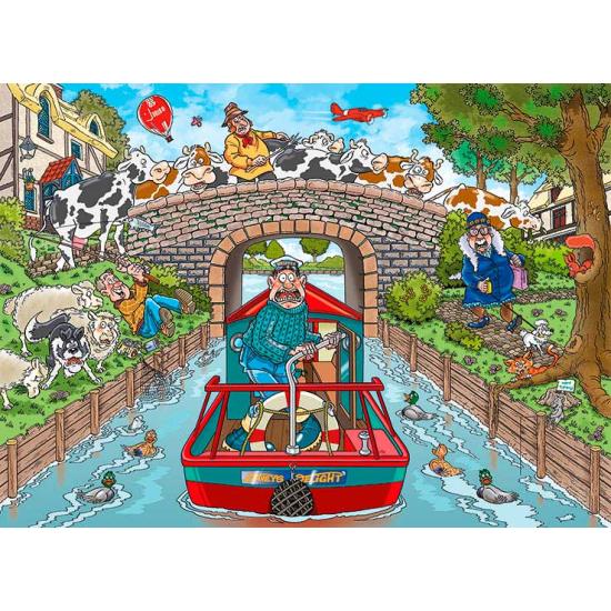 Ruhe am Kanal Original Jumbo-Puzzle 1000 Teile