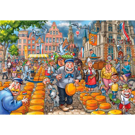 Original Jumbo-Puzzle Der Käsemarkt mit 1000 Teilen