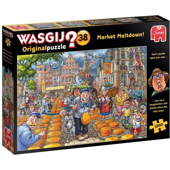 Original Jumbo-Puzzle Der Käsemarkt mit 1000 Teilen