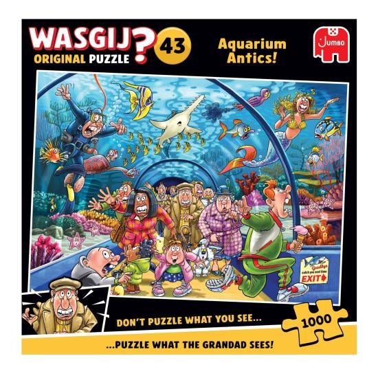 Original Jumbo-Puzzle Aquariumstreiche mit 1000 Teilen