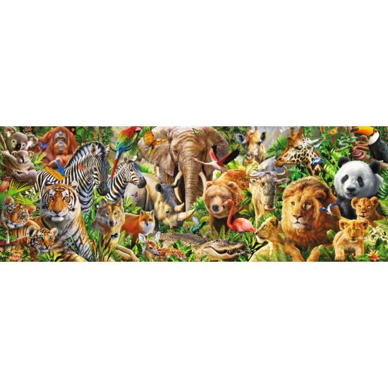 Panorama-Jumbo-Puzzle „Afrikanische Flora und Fauna“ mit 1000 Te