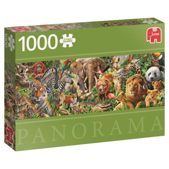 Panorama-Jumbo-Puzzle „Afrikanische Flora und Fauna“ mit 1000 Te