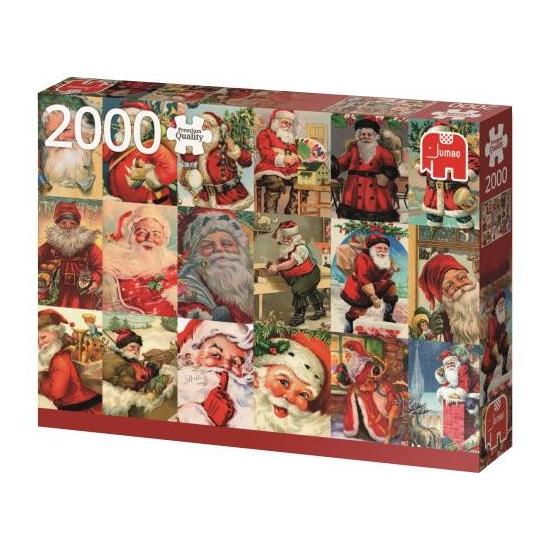 Vintage Weihnachtsmann-Jumbo-Puzzle mit 2000 Teilen