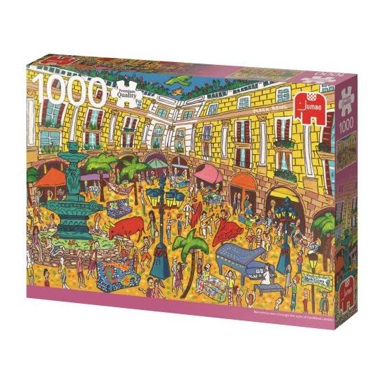 Jumbo-Puzzle Plaza Real, Barcelona mit 1000 Teilen
