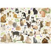 1000-teiliges Katzen-Jumbo-Poster-Puzzle
