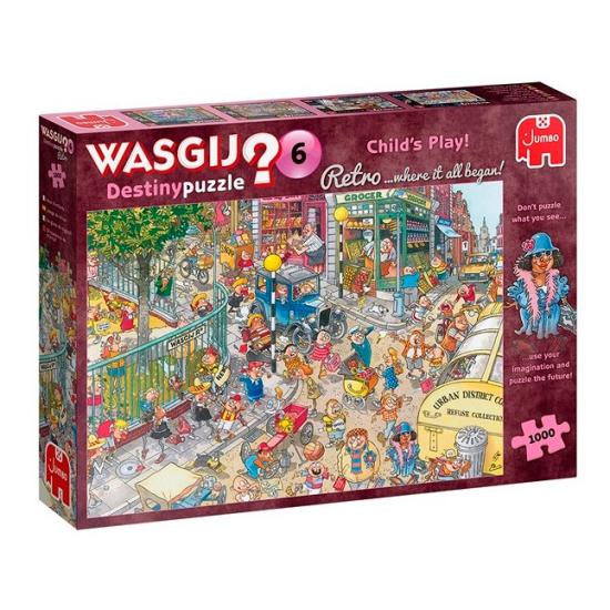 Jumbo-Puzzle Retro Destiny Kinderspiel 1000 Teile