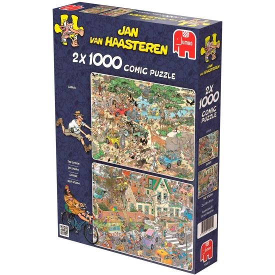 Jumbo Safari und Sturm Puzzle 2 x 1000 Teile