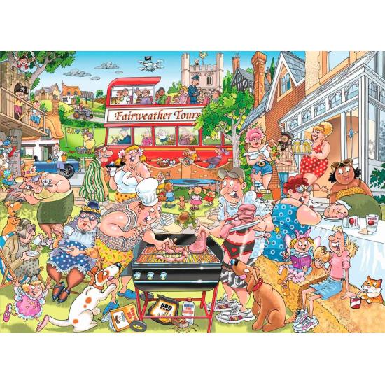 Typisches britisches Barbecue-Jumbo-Puzzle 1000 Teile