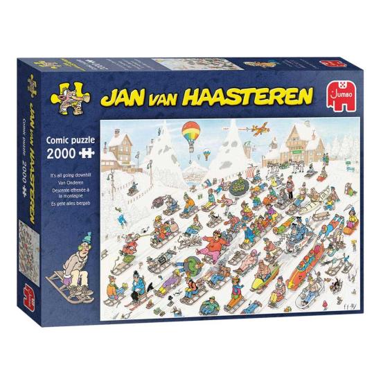 Puzzle Jumbo Es geht alles bergab mit 2000 Teilen