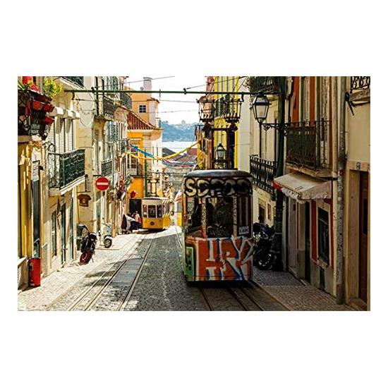 Jumbo-Puzzle Straßenbahn von Lissabon, Portugal mit 1500 Teilen