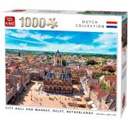 Puzzle „König Rathaus und Markt, Delft, Niederlande“ mit 1000 Te