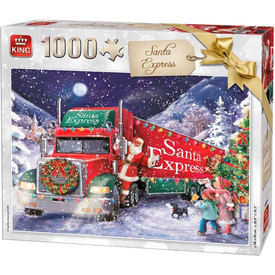 Puzzle King Der Weihnachtsmann-Express 1000 Teile