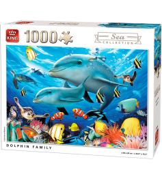 Puzzle King Delfinfamilie 1000 Teile