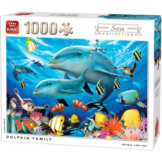 Puzzle King Delfinfamilie 1000 Teile