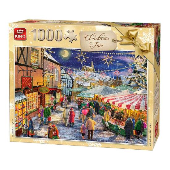 Puzzle King Weihnachtsmarkt 1000 Teile
