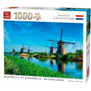 Puzzle King Windmills in Kinderdijk, Holland mit 1000 Teilen