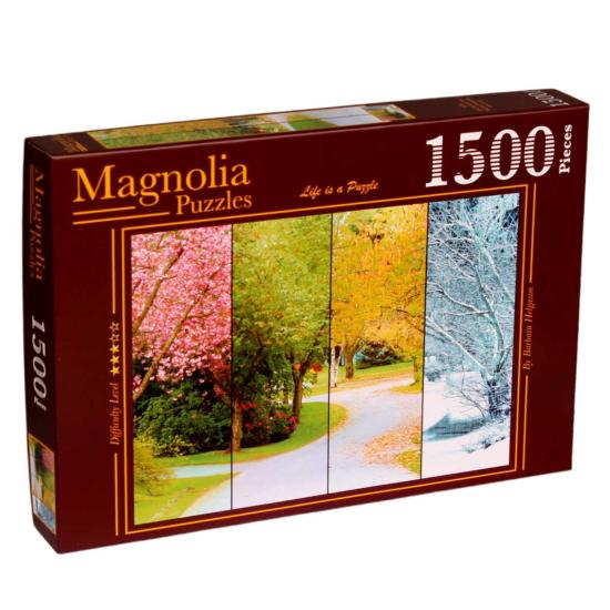 Magnolienbaum der vier Jahreszeiten Puzzle 1500 Teile